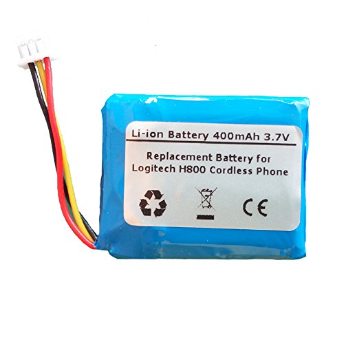 Batteria di ricambio ai polimeri di litio per: Cuffie senza fili Logitec h H800 H820e