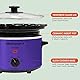 Elite Gourmet MST-275XP Schongarer, elektrisch, oval, einstellbare Temperatur, Vorspeisen, Saucen, Eintöpfe und Dips, Glasdeckel und Topf spülmaschinenfest, 2,27 l, violett
