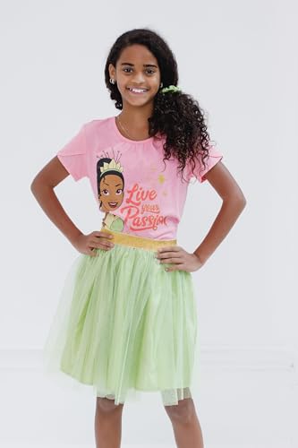 Image of Disney Princess Girls' T-Shirt and Tutu Skirt Set with Scrunchie Toddler to Big Kid