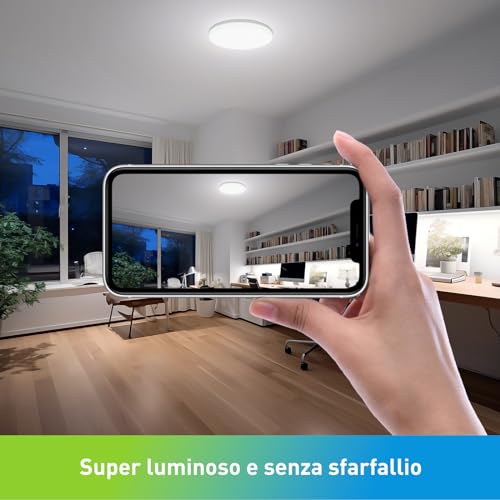 Yafido-LED-Plafoniera-48W-Ultra-magro-UFO-Pannello-LED-Rotondo-Bianco-Freddo-6500K-4320LM-Lampada-da-Soffitto-per-Soggiorno-Camera-da-letto-Bagno-Cucina-Corridoio-e-Balcone-O30cm
