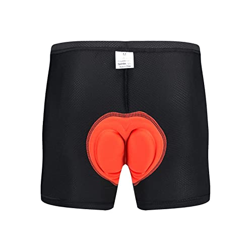 Cexiakong Calzoncillos de ciclismo para hombre, acolchados, de gel, con acolchado, regalo para ciclistas, rápido y transpirable, accesorios para montar en moto, O rojo., L
