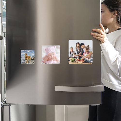 Leecum Custom Fridge Magnet Square Photo Refrigerator Magnets Office Kitchen School Metal Locker Toolbox Decoration Square 1Pcs cover