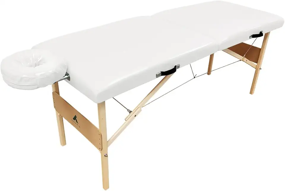 Maca Profissional Portátil Asturia - Leve 14kg, Suporta até 200kg (Branco)