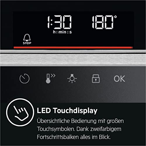 AEG BSS57606BM Einbau-Backofen mit Pyrolyse und Dampfgarfunktion