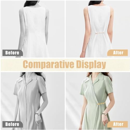 Image of Kofati 2 PCS Retro Sweater Clips for Cardigans, Vintage Cinch Clip | For Dresses, Waist Clip for Women, Sweater Shawl Brooch Jacket for Clothing for Cardigan Scarf Dress Beach Cove