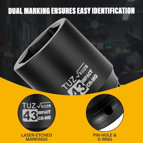 Image of 1 Inch Drive 43mm Deep Metric 6 Point CR-MO Impact Socket
