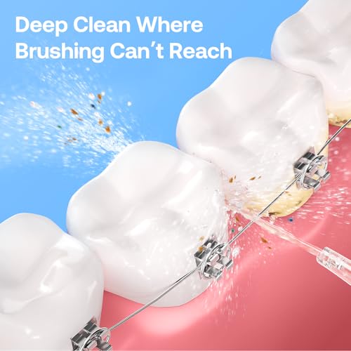 Image of Bitvae Water flosser Cordless, Portable Water Flosser for Teeth, IPX7 Waterproof Water Teeth Cleaner Picks, 3 Modes 5 Intensities, USB Rechargeable Water Dental Picks for Cleaning - Lavender