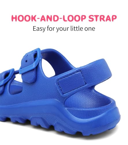 Image of Boys Girls Toddler Little Kid Sandals Buckle Adjustable Water Sandal With Hook Loop Back Strap(Toddler 5-Little Kid 12)