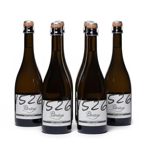 Sidra Natural Espumosa Petritegi Aparduna Brut Nature – Elaborada con Manzanas Autóctonas del País Vasco según el Método Tradicional de Segunda Fermentación en Botella 7% vol. (Pack 6)