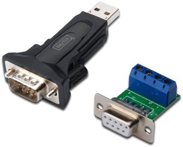 DIGITUS USB auf Seriell Adapter - RS485 Konverter - USB 2.0 Typ-A zu DSUB 9M - FTDI FT232RL Chipsatz - Inkl. 80 cm Kabel