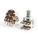 uxcell 2 Piece B20K 20K Ohm Adjustable 8 mm Shaft PCB Mounted Linear Dual Potentiometer