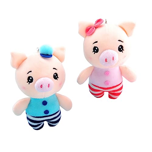 VICASKY 2st cerdito muñeca colgante de bolsillo juguete para niños peluche llavero peluche para colgar dibujos animados peluche muñeca colgante peluche colgante de algodón PP