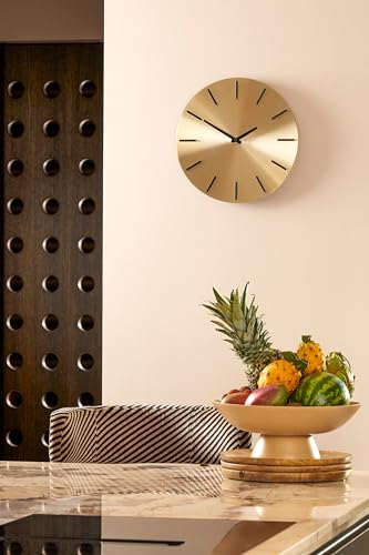 Horloge murale dorée Brixen par MICA Decorations au design épuré - 5