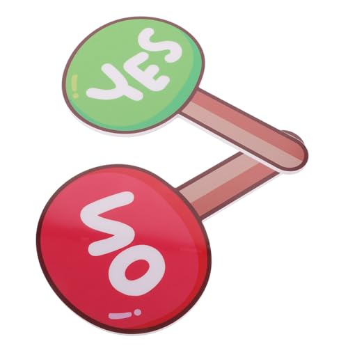LALAFINA Handheld Yes No Paddle Reusable Classroom Judging Board Plastic Voting Board for School