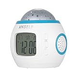 Anself H4962 - Reloj despertador para niños con termómetro, alarma y calendario