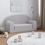 LAPOOH Sofá Cama de 2 plazas Felpa Suave Gris Claro, Sofas De Salon, Sofa Relax - 357023