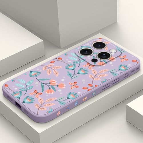 Coque silicone iPhone 16 Pro violette fine LEECG avec microfibre