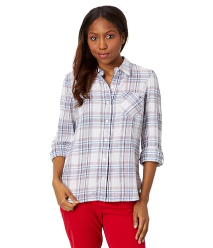 Image of Tommy Hilfiger Women's Plaid Lurex Button Up Shirt