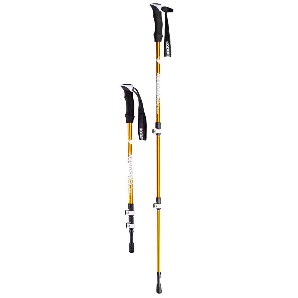 Bastones De Senderismo Paquete De 2 con La Aleación De Aluminio 7075 Cerradura Ultraligera, Amortiguador De Golpes Ultra Corto Mango De Eva para Caminar, Acampar, Montañismo