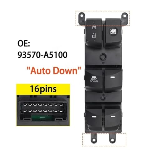 Commande leve vitre bloquee ? Solution bouton de fenetre i30 et Elantra 16 pins - 2