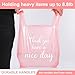 Harloon 200 Pcs Thank You T Shirt Bags Plastic 12'' x 20'' Reusable and Disposable Bags for Small Businesses Grocery(Pink)