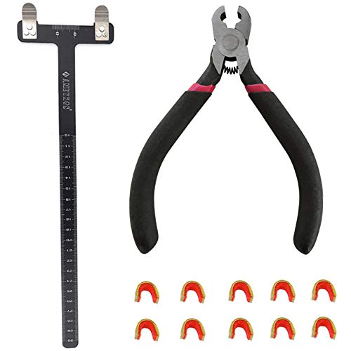 MILAEM Tiro con Arco Cuerdas de Arco Puntos de culatín Culatillos de Cuerda y alicates Herramienta en Forma de T Arco Regla Cuadrada (Rojo)