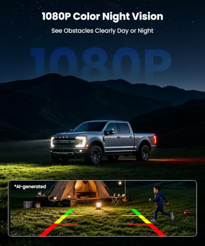 Image of AUTO-VOX 6 inch Solar Wireless Backup Camera: No Drilling 1-Min Quick Install