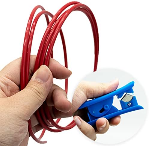 RED 2.0 Meters PTFE Bowden Tube for 1.75 Filament (2.0mm ID/4.0mm OD)  Red Connector Tubing PTFE Tube Cutter for Creality Ender 3/Pro Ender 5 CR-10/10S 3D Printer 1.75mm Filament