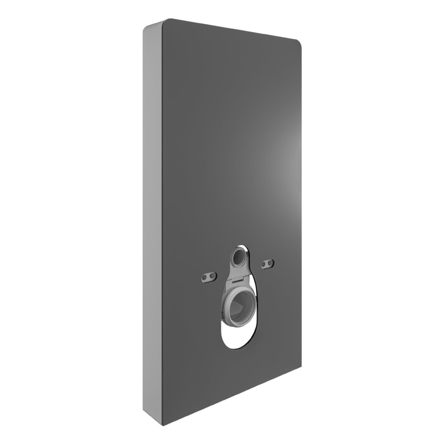 Bernstein Sanitärmodul 805S 1003 x 483 x 108 mm für Wand-WC in Schwarz mit Sensorsteuerung, 2-Mengen-Spülung, schwitzwasserisoliertem Spülkasten und ESG-Glasfront