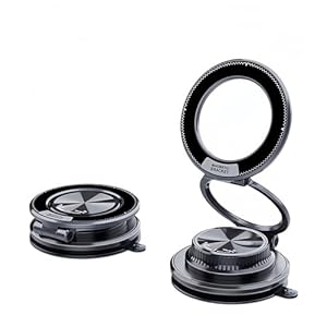 Soporte de teléfono de automóvil con succión ajustable de 360°, soporte magnético de vacío para iPhone 17 Pro Max 17 Pro 16 Pro Max 15 14 13 12 Plus y Android para tu automóvil, soportes de teléfono