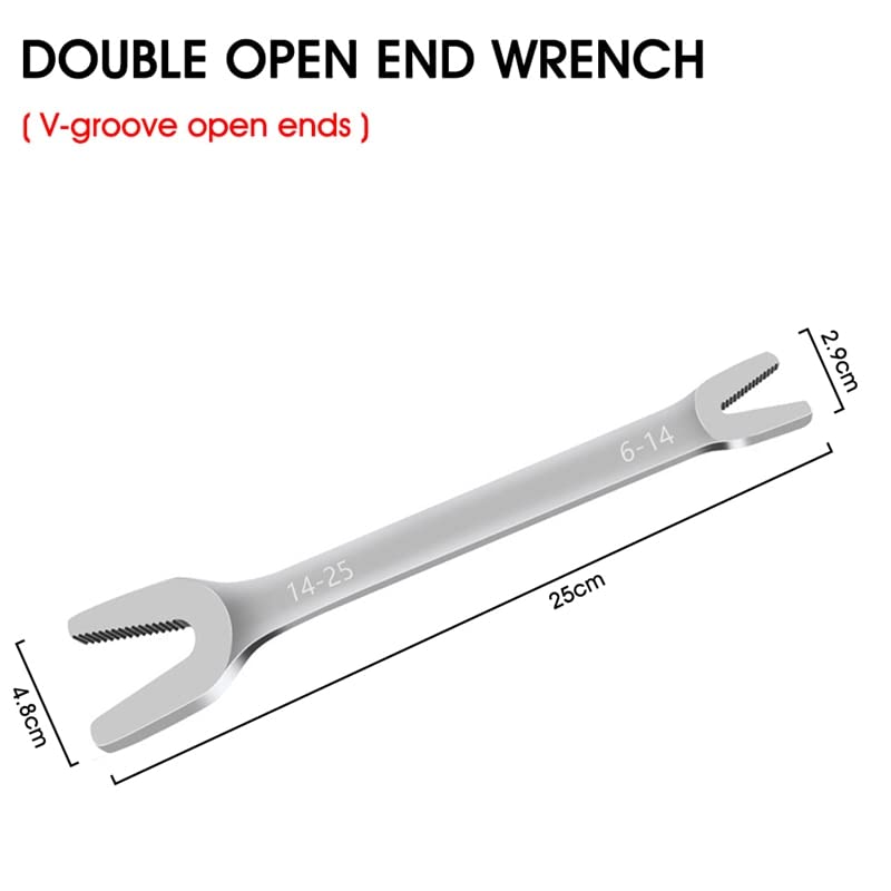 Llaves, llave inglesa ajustable, herramientas de reparación de llave ajustable, llave ajustable de 250 mm, mango largo, doble ranura en V, ranura en V dentada, llave de cambio profesional de acero de