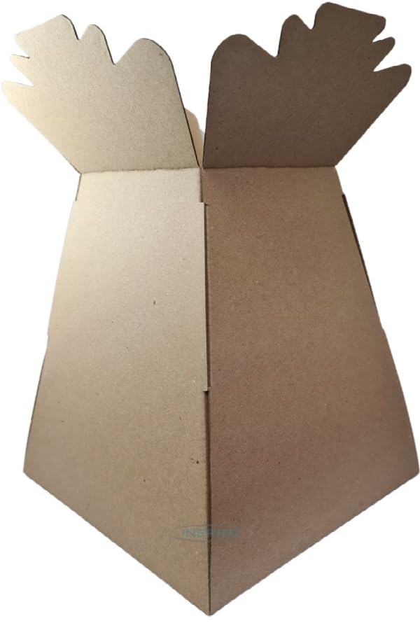 Inerra Florist Boxes - Pack of 2 - Living Vase for Flowers Hand Tied Bouquet Box Making (Kraft), Standard
