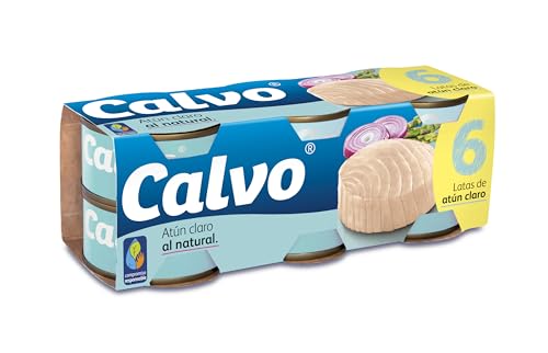 CALVO atún claro al natural pack 6 unidades 56 gr