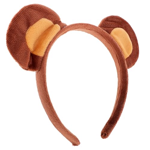 Uonlytech Diadema con Orejas de Oso para Niña Cinta Decorativa para Pelo Tocado para Fiesta Disfraz y Cosplay Diseño Suave Color Marrón Café