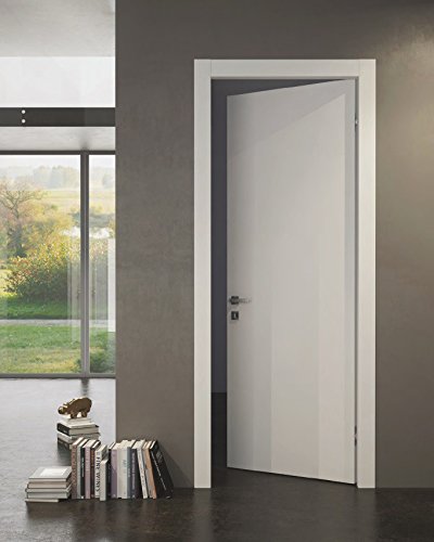 Eco-Veneer Solid Core Modern Slab 32 x 84 | Planum 0010 White Silk | Use as Barn Pocket Bypass Closet Door | 1 3/5 inches Thickness