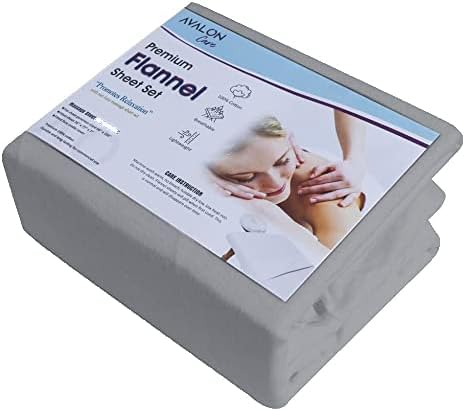 Miniatura 6 de AVALON CARE Juego de sábanas para mesa de masaje, 3 piezas, 100% franela de algodón, incluye sábanas bajeras para mesa de masaje, sábana encimera y