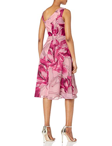 Image of Adrianna Papell Jacquard Midi Dress with Godets