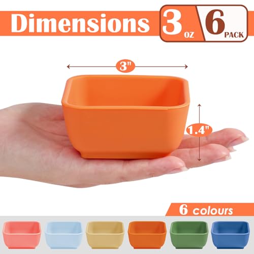 Cuencos cuadrados de silicona de 85 g Webake, pack de 6 moldes reutilizables para hornear 8
