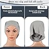 2 Pièces Turban Hijab Foulard Respirant Bonnet Musulman Extensible pour Femme (Noir, Gris) #2