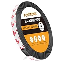 Flintronic Magnetband Selbstklebend, 5M Magnetstreifen für Fliegengitter und Moskitonetze, Ferroband Magnetband mit Starker Kleber, Fliegengitter Magnet Zuschneidbar für Küche, Schule, Büro