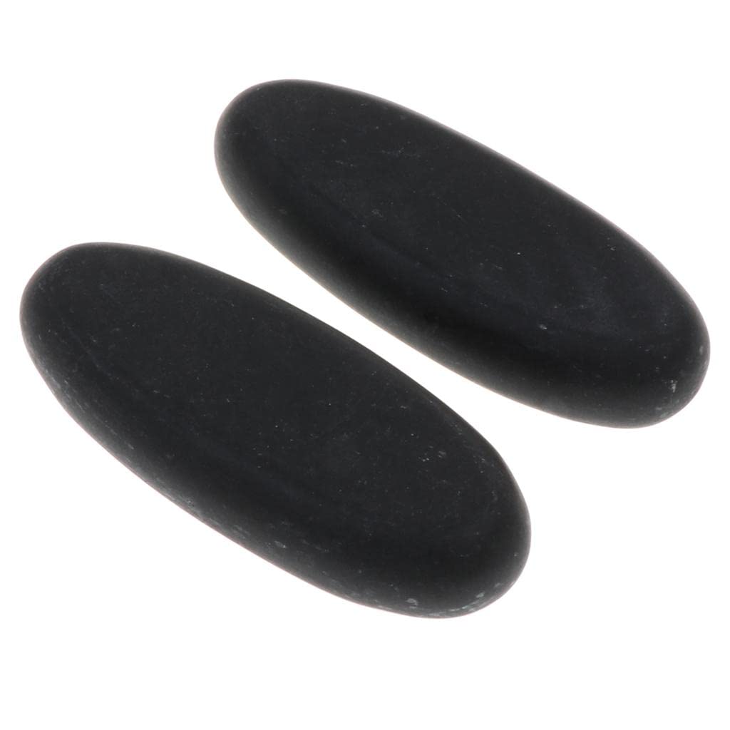 Masajeador de Fitness Negro con Piedras Calientes, Energizante, para Spa, 7x3x8cm, 6 piezas