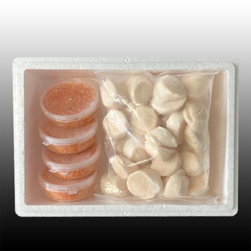 [北海道根室市] [年内配送品(12/21決済分まで)] いくら醤油漬け100g×4P、ほたて貝柱500g×2P D-76007[配送月(年明け含む)の指定は不可]