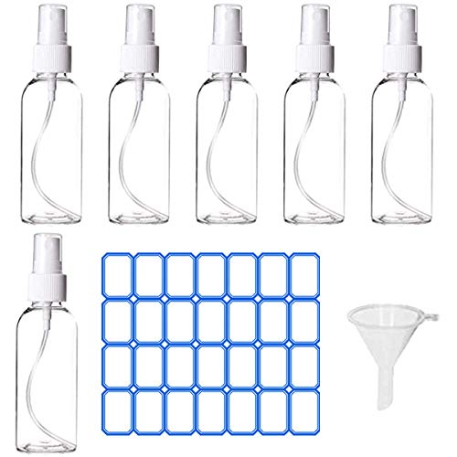 Preisvergleich Produktbild MUCO Sprühflasche Transparente Sprühflasche Kleine Sprühflasche Parfümflasche 50ml 6er Pack