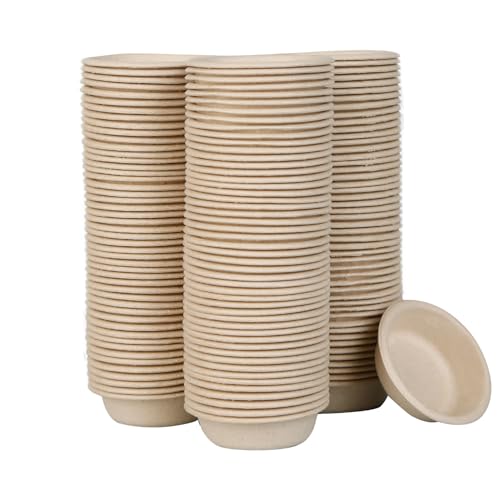AUTSEEYS Paper Gecko Feeding Cups Paper Bowls Reptiles Food and Water Feeder Ledge Cups for Lizars Bearded Dragon Snake Crabs 100Pack 1 OZ