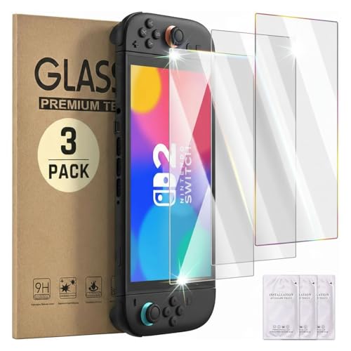 Ya en mundofriki.es: 3 Piezas Protector Pantalla para Nintendo Switch 2 (2025), Cristal Templado para Nintendo Switch 2 Protector Pantalla - Alta Definición, 9H Antiarañazos, Instalación Fácil, Switch 2 Accesorios