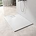 Produktbild EMKE Duschwanne 140x90 cm Duschtasse Flach Anti-Rutsch SMC Duschwanne Zuschneidbar, Weiß