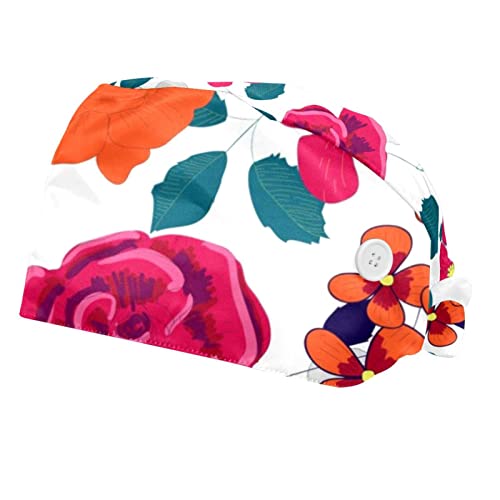 Casquette pour hommes femmes bohème : lot de 2 chapeaux de travail fleuris