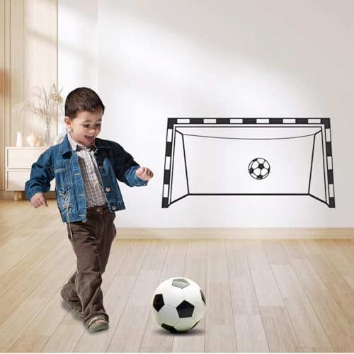Calcomanía de pared para puerta de fútbol para renovar cuartos infantiles sin obras 2