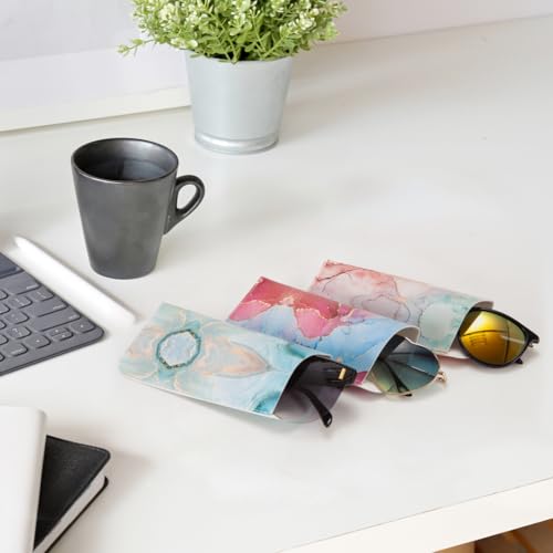 Image of TRIUMPH VISION Reading Glasses Pouch Eyeglass Sleeve Soft Case Slim 3 Pack