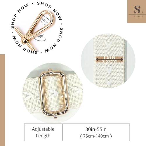 Image of S&loyoe Purse Straps Replacement Crossbody Bag Strap Adjustable Wide Guitar Straps for Handbags 1.5inch